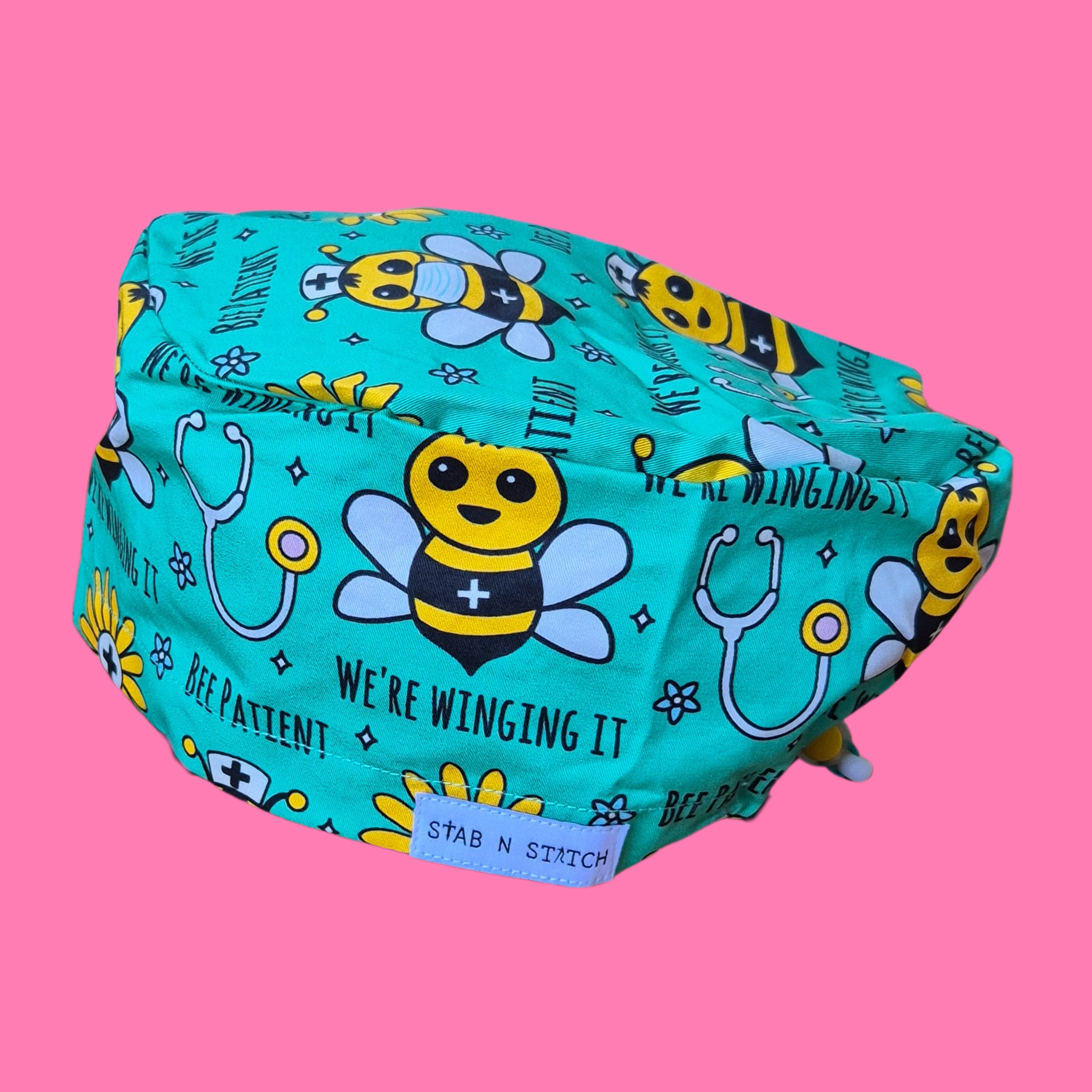 Scrub Cap Bee Patient: We're Winging It