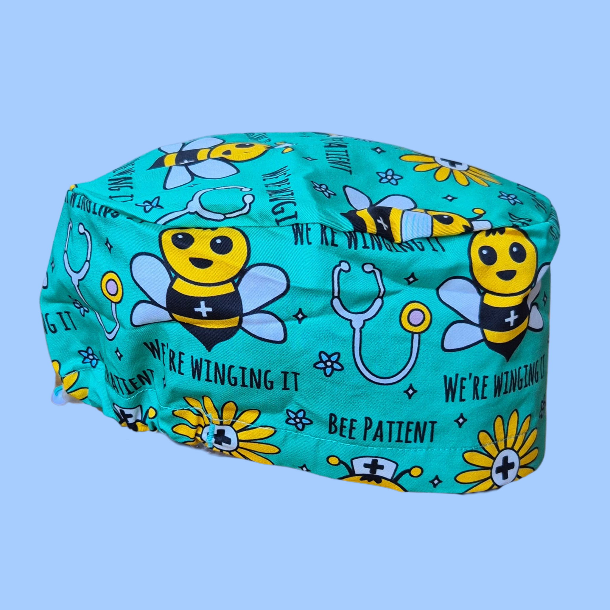Scrub Cap Bee Patient: We're Winging It