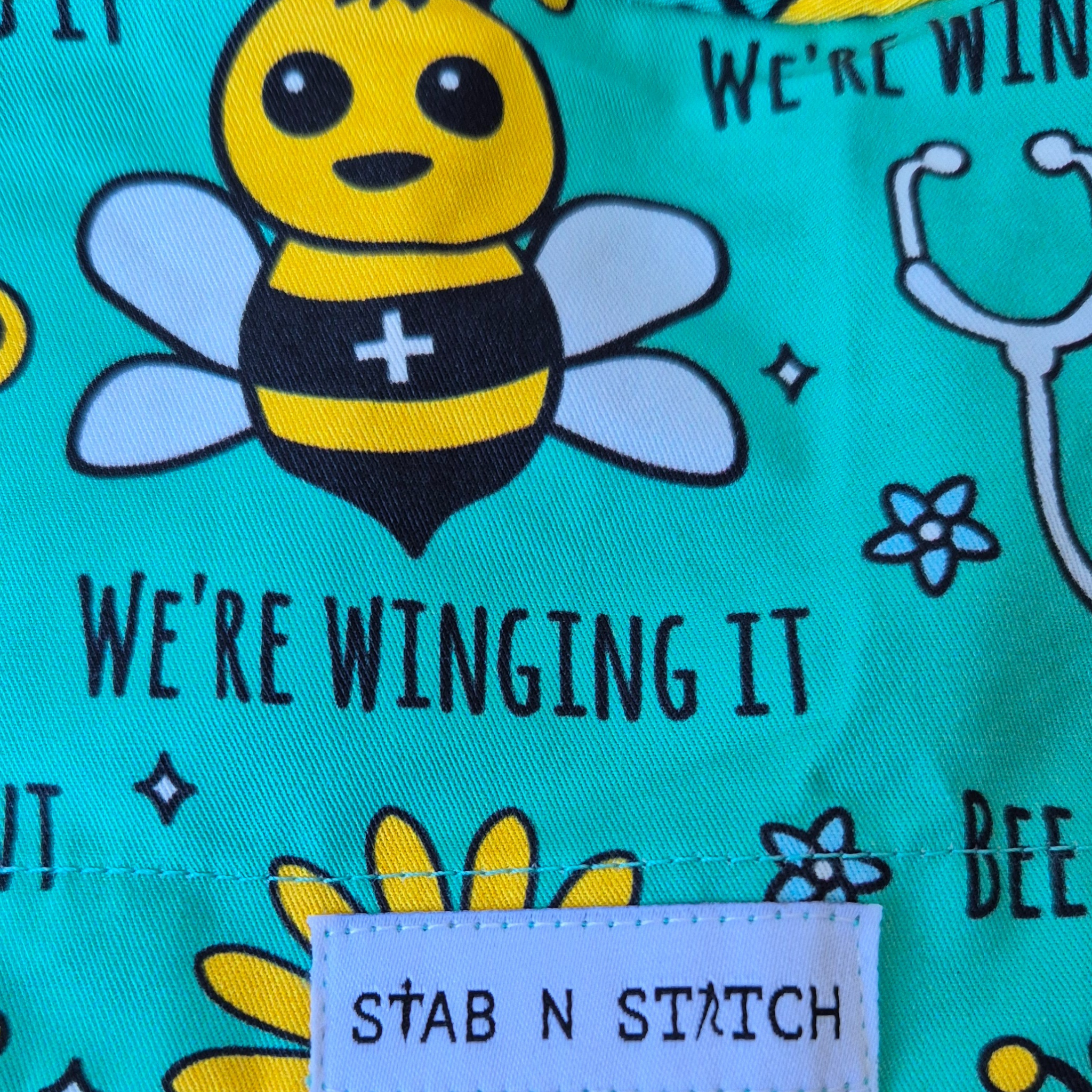 Scrub Cap Bee Patient: We're Winging It