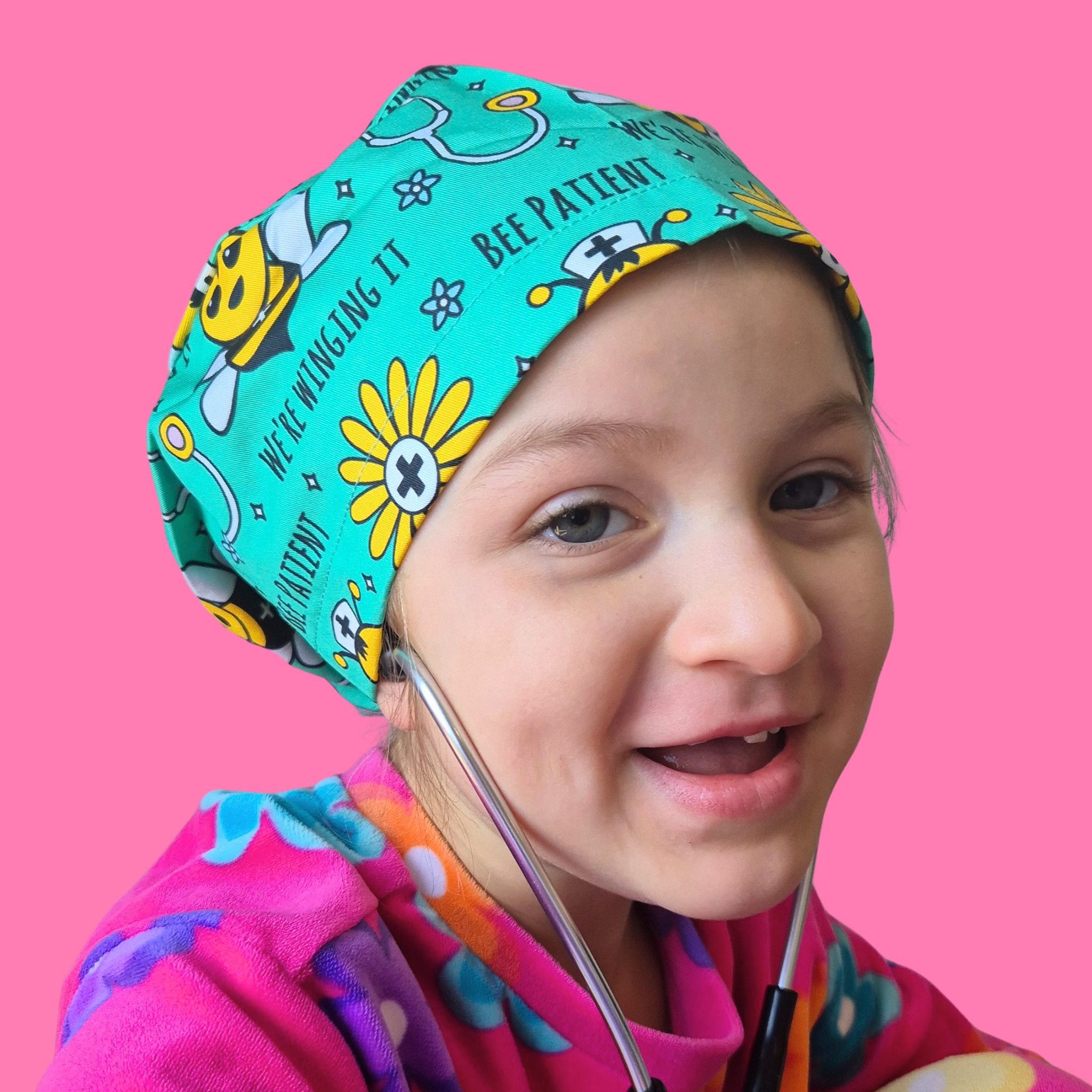 Scrub Cap Bee Patient: We're Winging It